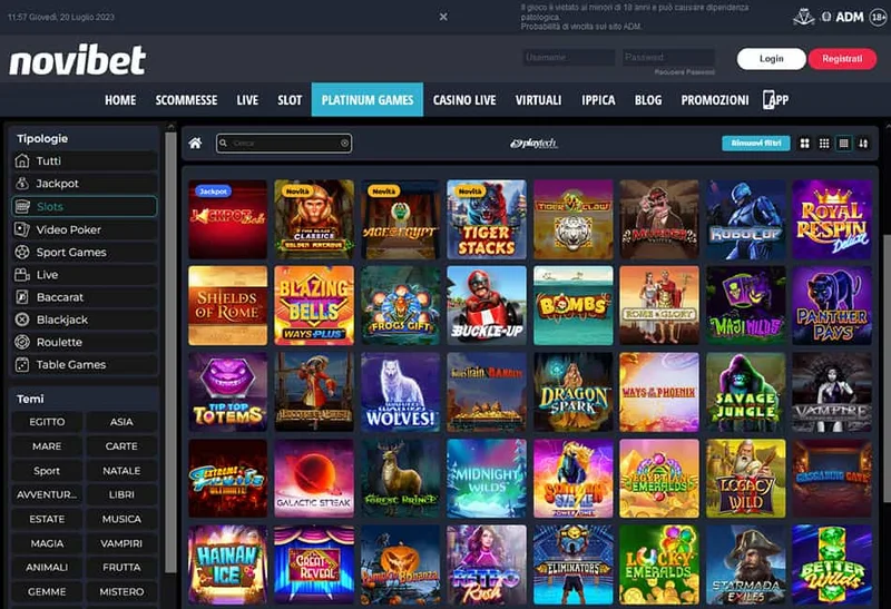 Novibet Casino Game Collection